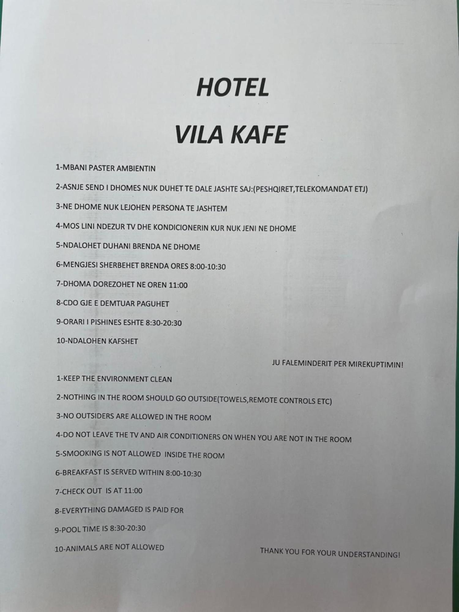 Hotel Vila Kafe Lukovë Exterior foto